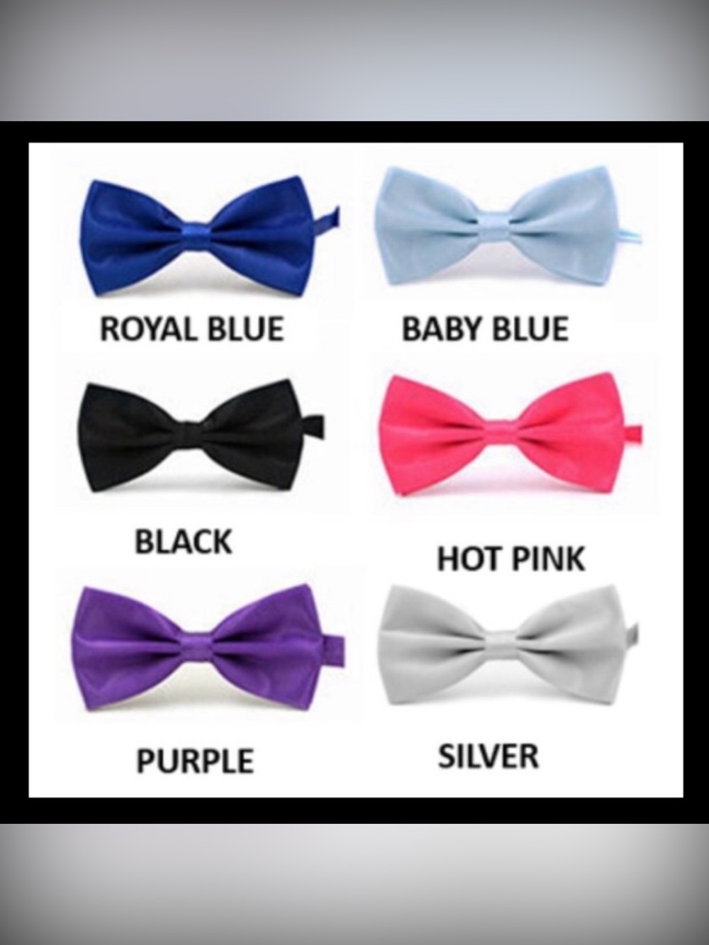 NEW Satin Clip Bow-Tie - Adjustable - Multiple Colors Available!